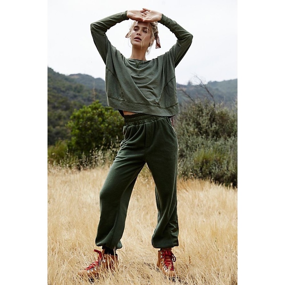 Free People slouch it fleece jogger